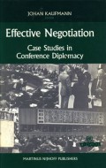 Effective Negotiation: Case Studies in Conference Diplomacy