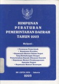 Himpunan peraturan perintah daerah tahun 2003