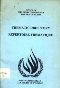 Thematic Directory/Repertoire Thematique (of the United Nations. Commission on Human Rights)