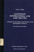 Customary international law and treaties: A Manual on the theory and practice of the interrelation of sources