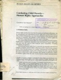 Combating Child Poverty - Human Rights Approaches