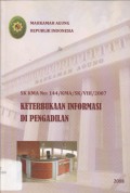 Keputusan Ketua Mahkamah Agung Republik Indonesia Tentang Keterbukaan Informasi Di Pengadilan Nomor 144/KMA/SK/VII/2007__(6587)_