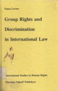 Group rights and discrimination in international law