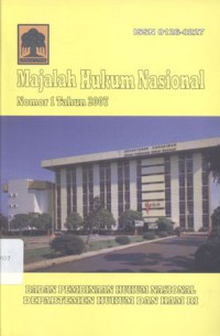 Majalah Hukum Nasional Nomor 1 Tahun 2007