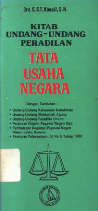 Kitab undang-undang peradilan tata usaha negara