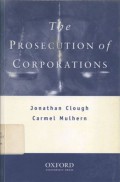 The prosecution of corporations