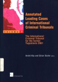 Annotated leading cases of criminal tribunals: volume VII : the International Criminal Tribunal for the former Yugoslavia 2001