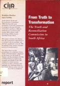 From truth to transformation: the Truth and reconciliation Commission in South Africa