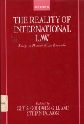 The reality of international law: Essays in honour of Ian Brownlie