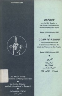 Report on the 12th Session of the African Commission on Human and Peoples