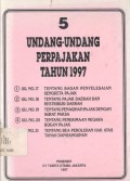 5 Undang-undang Perpajakan Tahun 1997