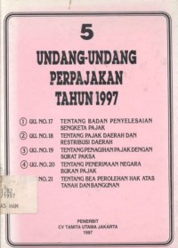 5 Undang-undang Perpajakan Tahun 1997