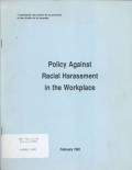 Policy against racial harassement in the workplace