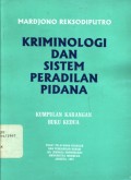 Kriminologi dan sistem peradilan pidana