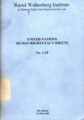 United Nations human rights fact sheets no. 1-25