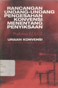 Rancangan undang-undang pengesahan konvensi menentang penyiksaan