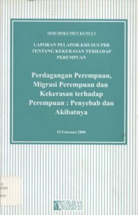 Laporan pelapor Khusus PBB tentang Kekerasan terhadap perempuan - (5921)