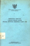 Perubahan pertama Undang-Undang Dasar Negara republik Indonesia tahun 1945