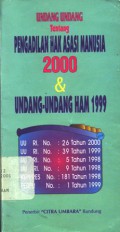 Undang-undang tentang pengadilan hak asasi manusia 2000 & Undang-undang HAM 1999