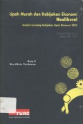 Upah Murah dan Kebijakan Ekonomi Neoliberal: Analisis terhadap Kebijakan Upah Minimum 2005