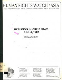 Repression in China since June 4, 1989: cumulative data