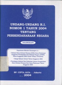 Undang-undang RI Nomor 1 tahun 2004 tentang perbendaharaan negara