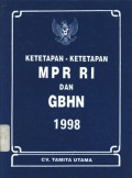 Ketetapan-ketetapan MPR RI dan GBHN 1998