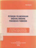 Petunjuk pelaksanaan undang-undang perseroan terbatas