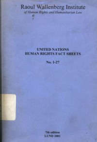 United Nations Human Rights Fact Sheets: No.1-27