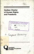 Quebec charter of human rights and freedoms