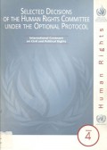 Selected Decisions Of The Human Rights Comminttee Under The Optional Protocol Volume 4