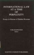 International Law at a Time of Perplexity: Essays in Honour of Shabtai Rosenne