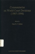 Commentaries on World Court decisison (1987-1996)