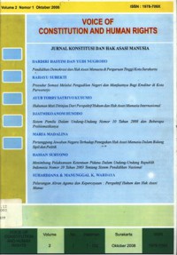 Voice of Constitution And Human Rights Volume 2 Nomor 1 Oktober 2008__(6589)_