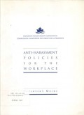 Anti-Harassment policies for the workplace: Employer