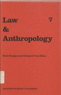 Law & Anthropology: International Yearbook for Legal Anthropology