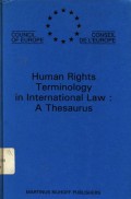 Human rights terminology in international law: A Thesaurus