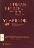 Human Rights in Developing Countries: Yearbook 1991 : A Yearbook on human rights in countries receiving aid from the Nordic Contries, the Netherlands and Canada