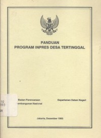 Panduan Program Inpres Desa Tertinggal