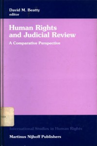 Human rights and judicial review: comparative perspective