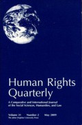 Human Rights Quarterly Volume 31 Number 2 May 2009