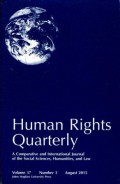 Human Rights Quarterly Volume 37 Number 3 August 2015