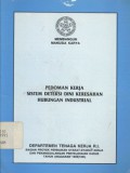 Pedoman Kerja Sistem Deteksi Dini Keresahan Hubungan Industrial