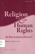 Religion & Human Rights: An International Journal Volume 13, Issue 2, 2018