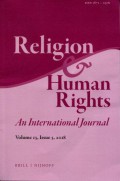 Religion & Human Rights: An International Journal Volume 13, Issue 3, 2018