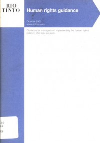 Human Rights Guidance: October 2003 : Guidance for Managers on Implementing the Human Rights Policy in the way we work