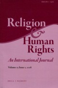 Religion & Human Rights: An International Journal Volume 13, Issue 1, 2018