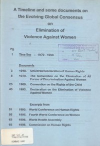 A Timeline and some documents on the evolving global consensus on elimination of violence against women