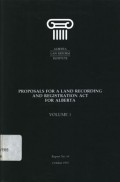 Proposals for a land recording and registration act for Alberta