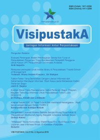 Visipustaka: Jaringan Informasi Antar Perpustakaan Vol. 21 No. 2 Agustus 2019